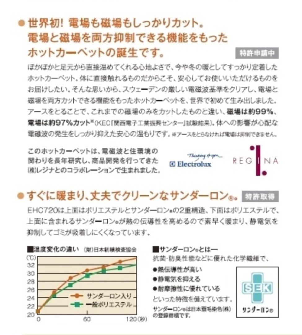 Electrolux (エレクトロラックス) 電磁波カット　ホットカーペット