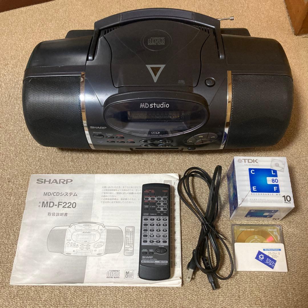 最終価格　レア　SHARP シャープ　MD/CDシステム　MD-F220