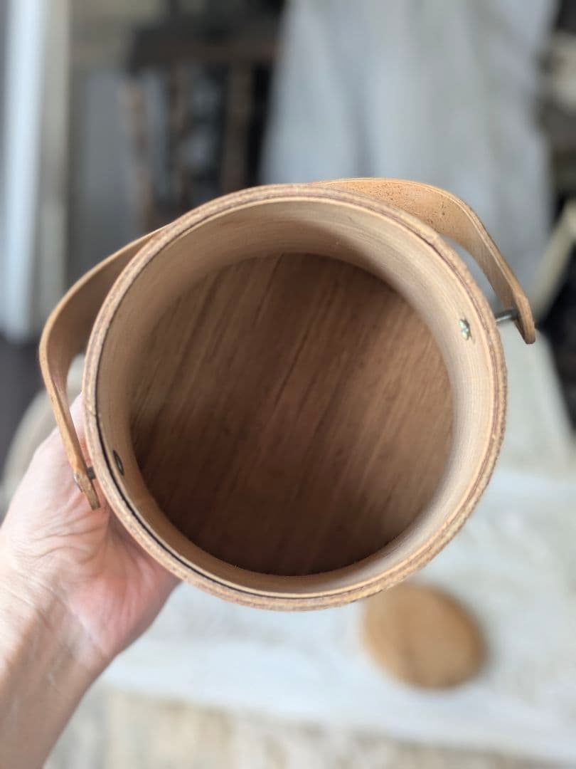 イギリスアンティーク 木製クッキージャー/フランス雅姫ヴィンテージ