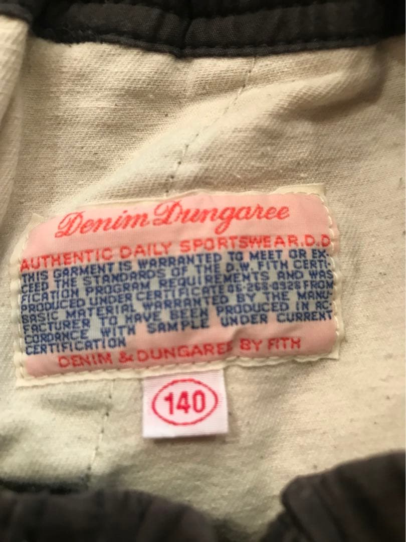 DENIM DUNGAREE ミッキー刺繍入りパンツ サイズ140