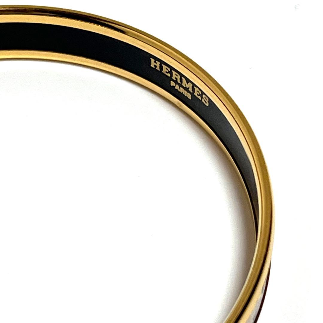 Ku-chan HERMES バングル エマイユ 植物 ブラック 美品
