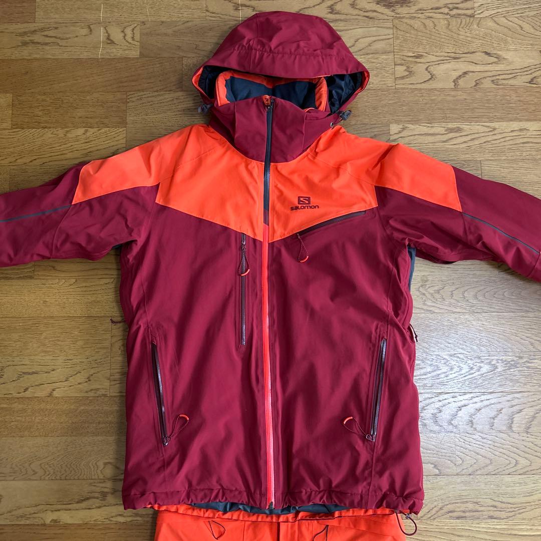 Salomon スキーウェア M レッド/オレンジ