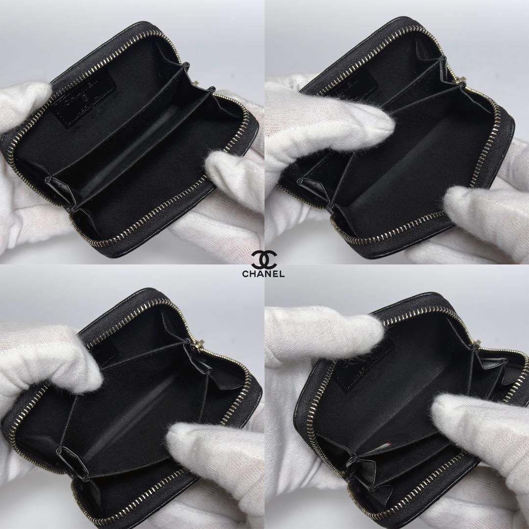 正規品 シャネル マトラッセ ゴールド金具 ジップ パース ケース