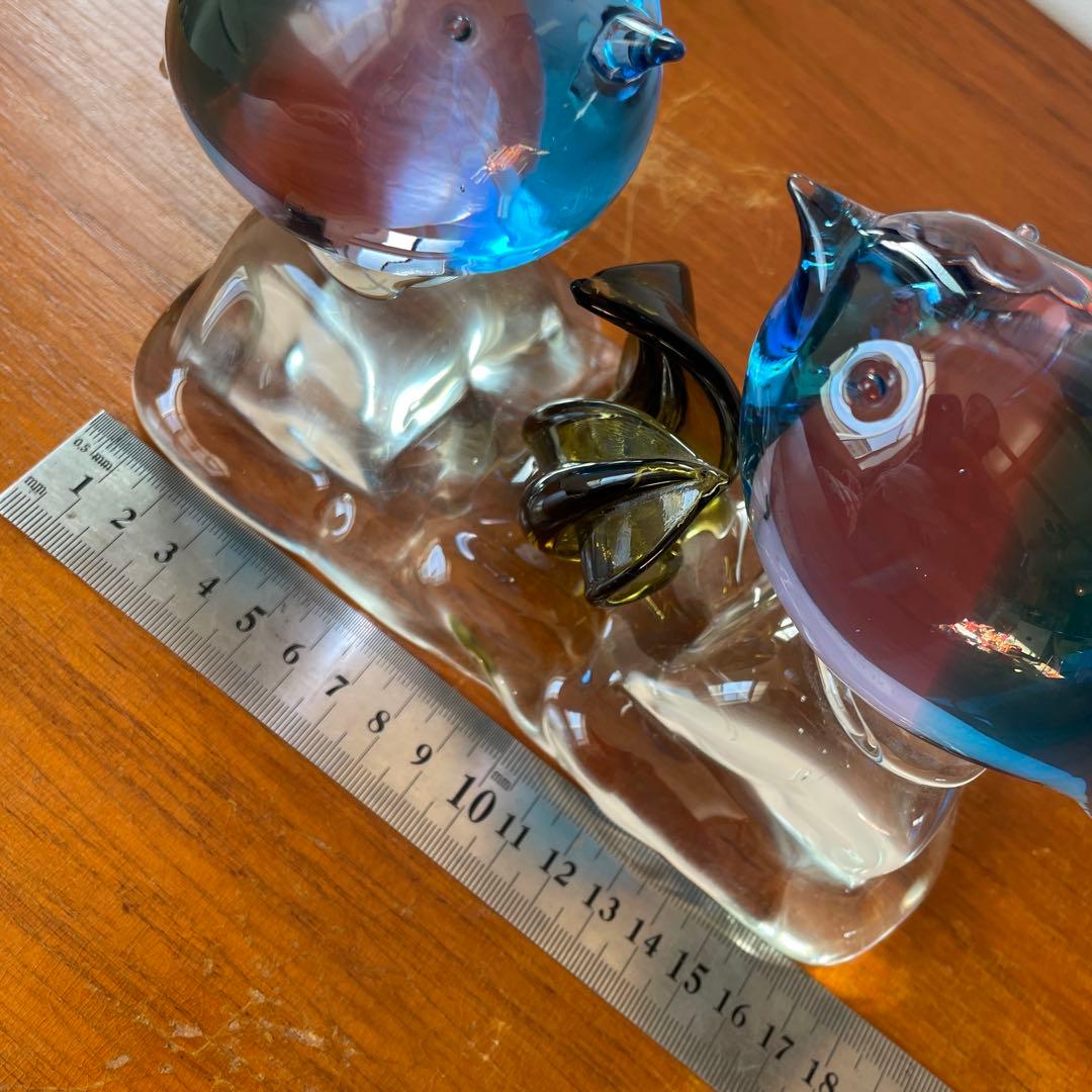 Murano Glass Bird ムラーノ　置物　オブジェ　鳥