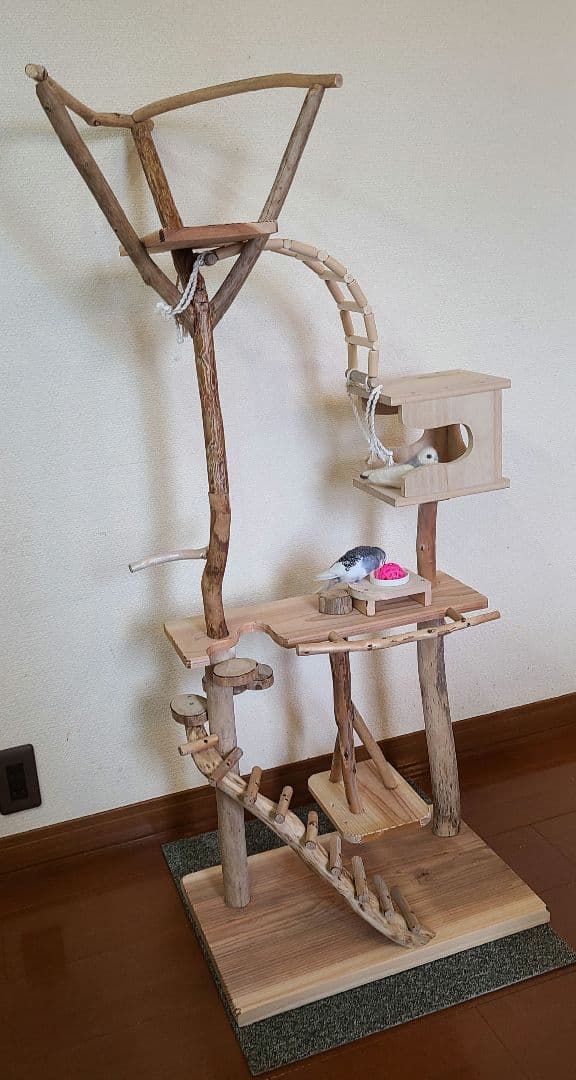 ⑦イボンヌ　オーダーバードアスレチック　流木　ハンドメイド