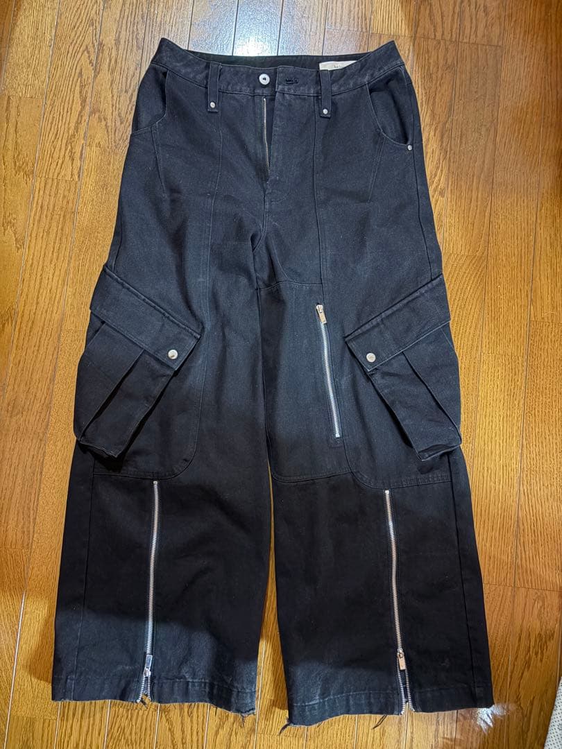 パンツ jentlouis Zip slit Cargo Denim Pants