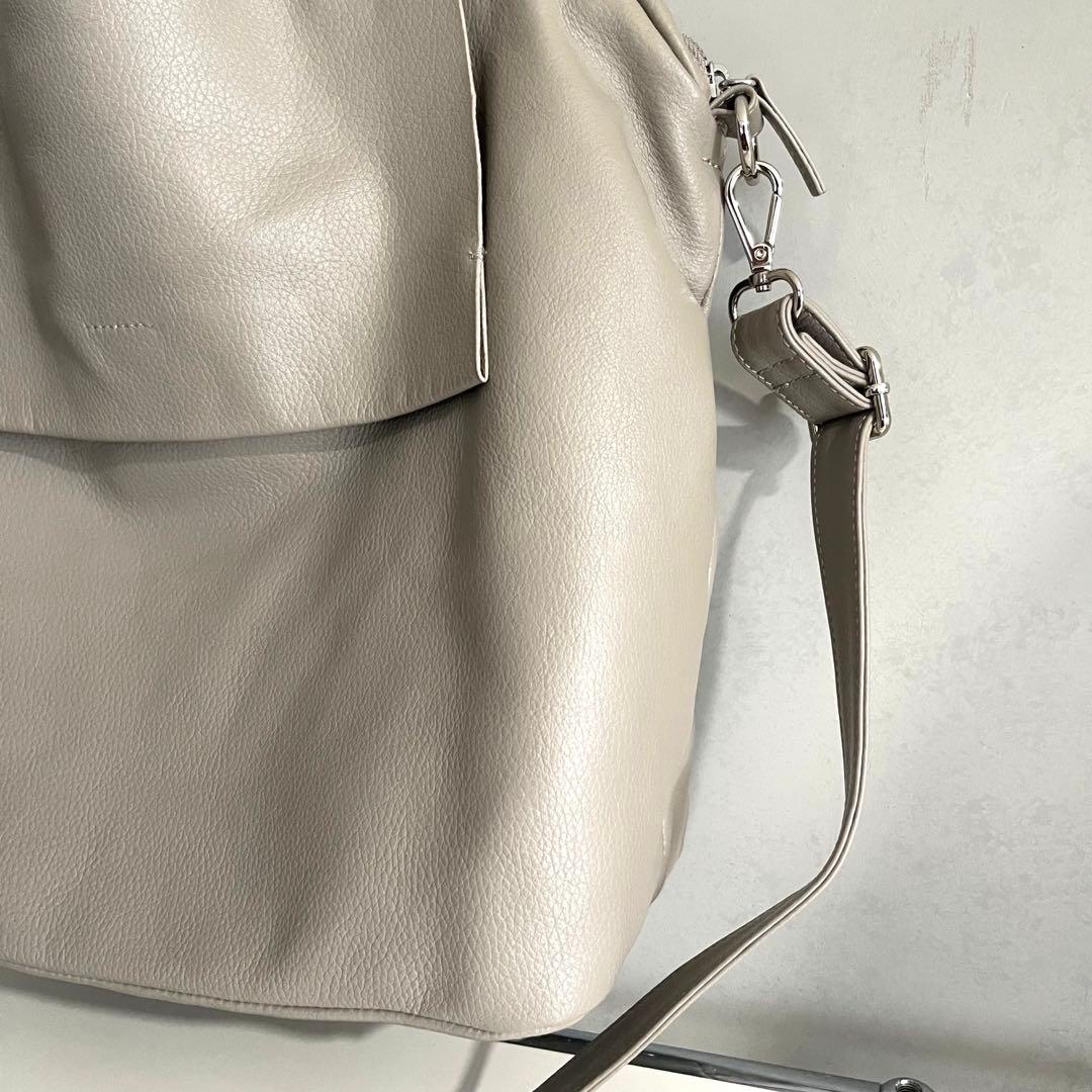 美品✨ear PAPILLONNER　レザーフラップ2WAYバッグ　Lサイズ