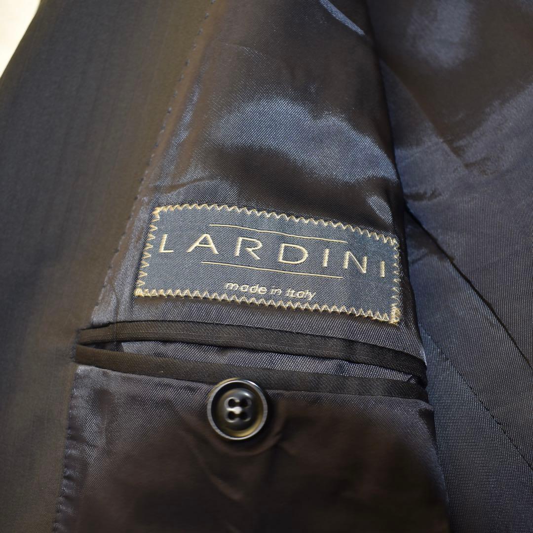 ラルディーニ　テーラードジャケット ストライプ　イタリア製　ブラック