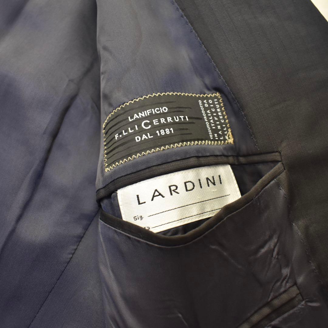 ラルディーニ　テーラードジャケット ストライプ　イタリア製　ブラック