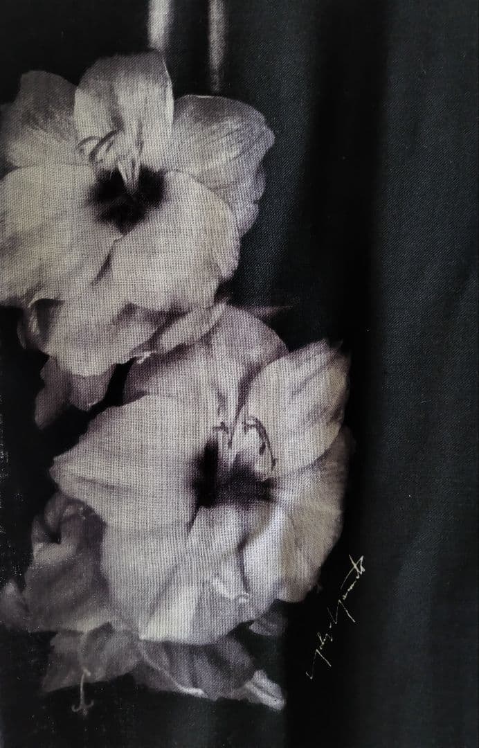 希少 yohji yamaomoto ストール ウール 花柄 友禅