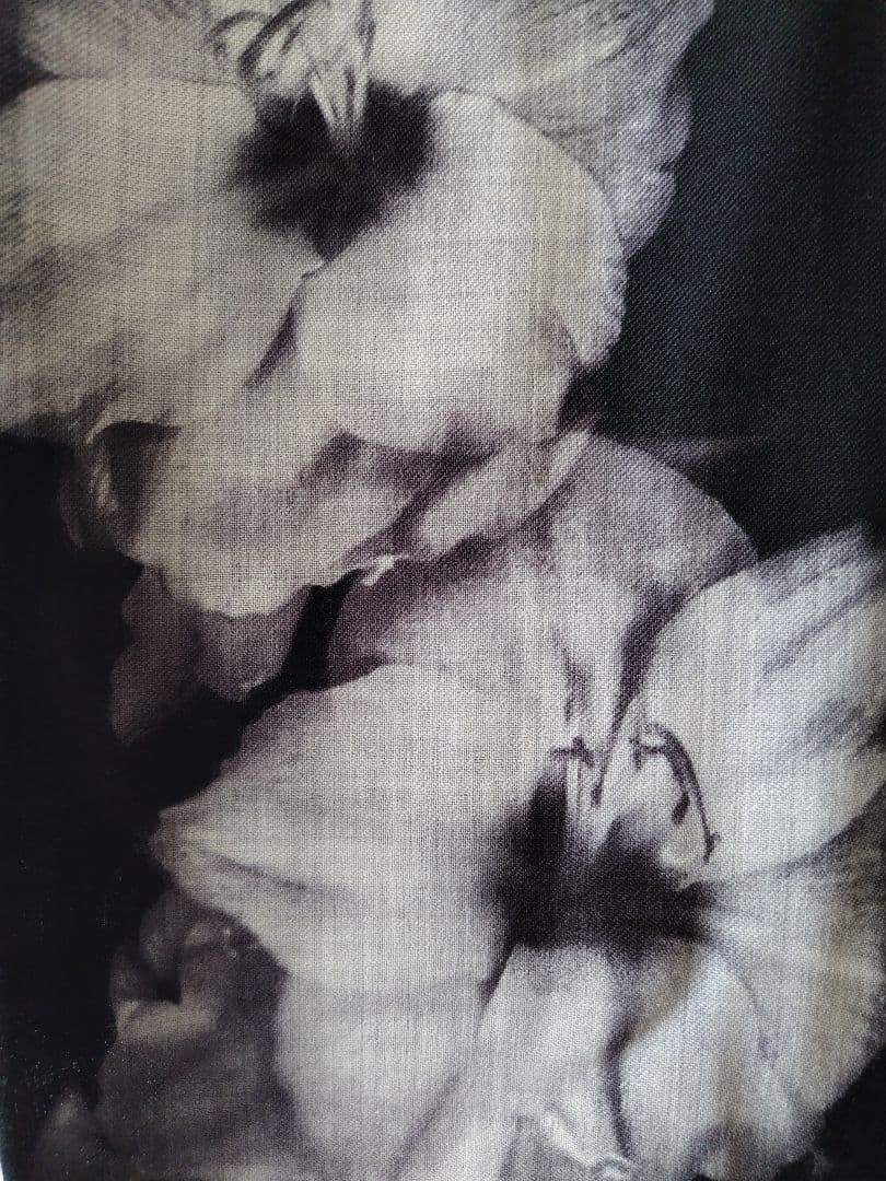 希少 yohji yamaomoto ストール ウール 花柄 友禅