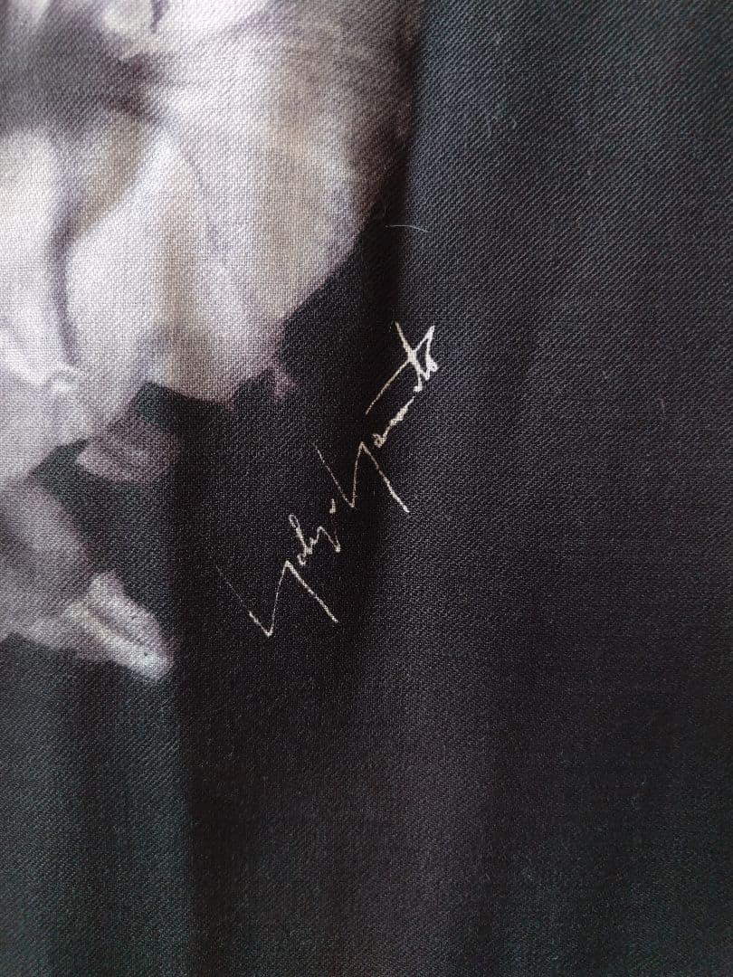 希少 yohji yamaomoto ストール ウール 花柄 友禅