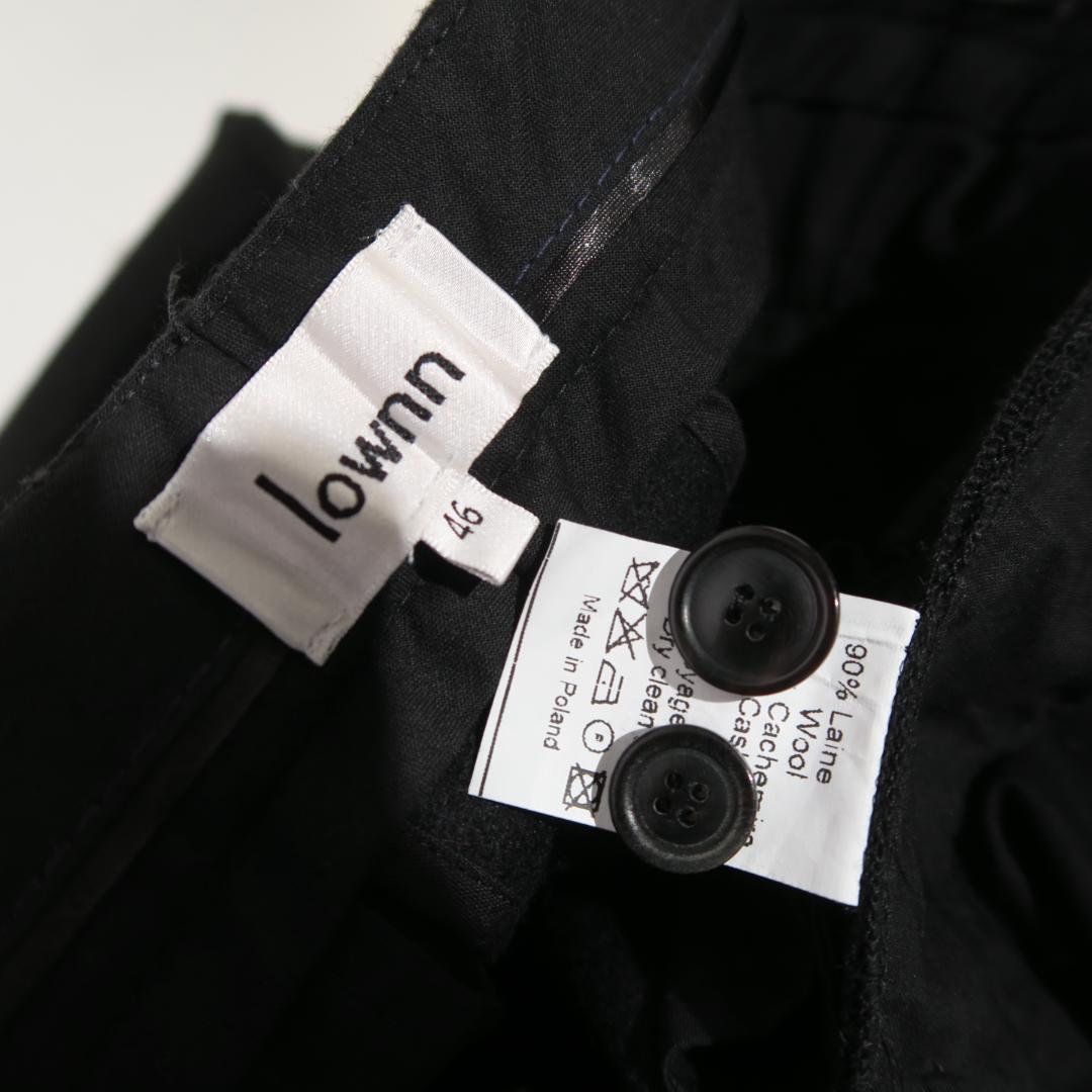 lownn Wool Cashmere テーパード パンツ 46 BLACK