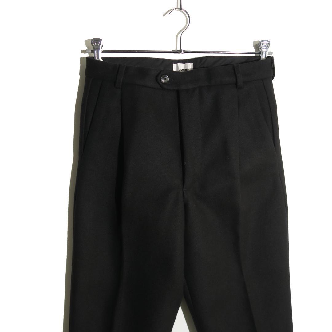 lownn Wool Cashmere テーパード パンツ 46 BLACK