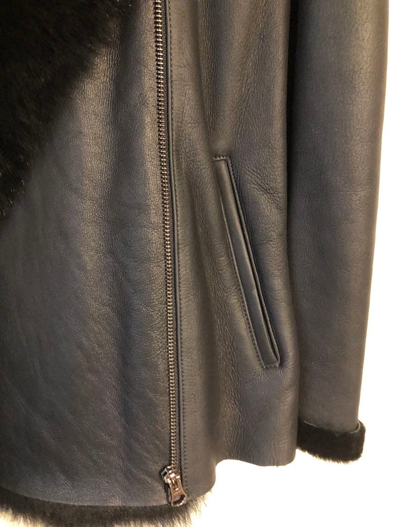 2/15限定❗️PLAIN PEOPLE レザー&カシミア混ニット　ジャケット