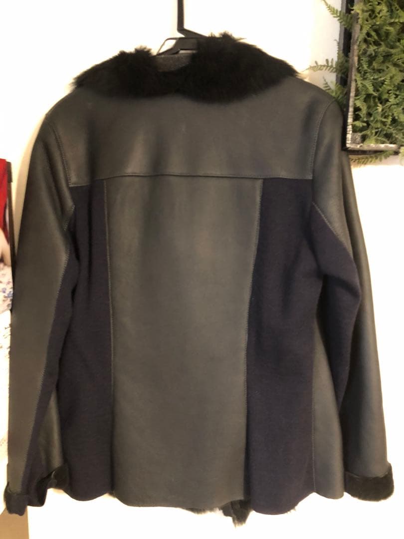 2/15限定❗️PLAIN PEOPLE レザー&カシミア混ニット　ジャケット