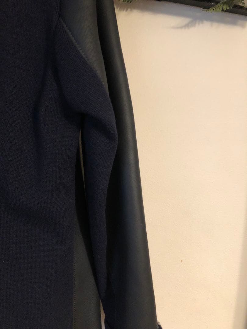 2/15限定❗️PLAIN PEOPLE レザー&カシミア混ニット　ジャケット