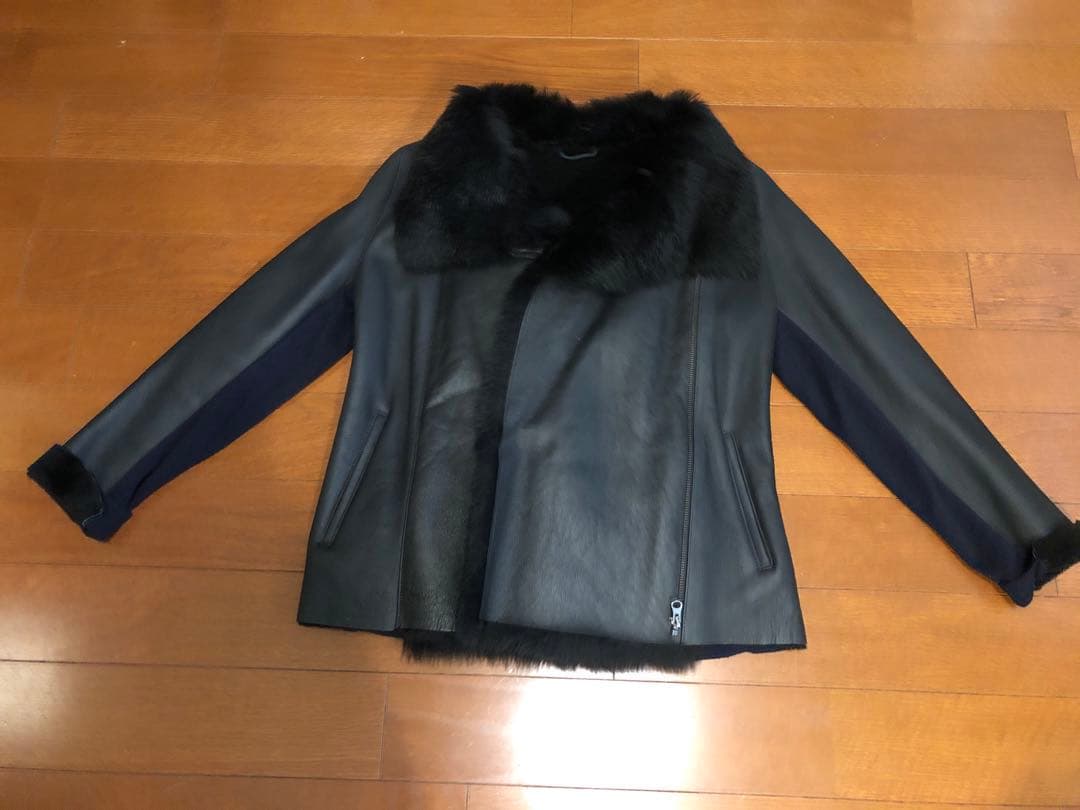 2/15限定❗️PLAIN PEOPLE レザー&カシミア混ニット　ジャケット