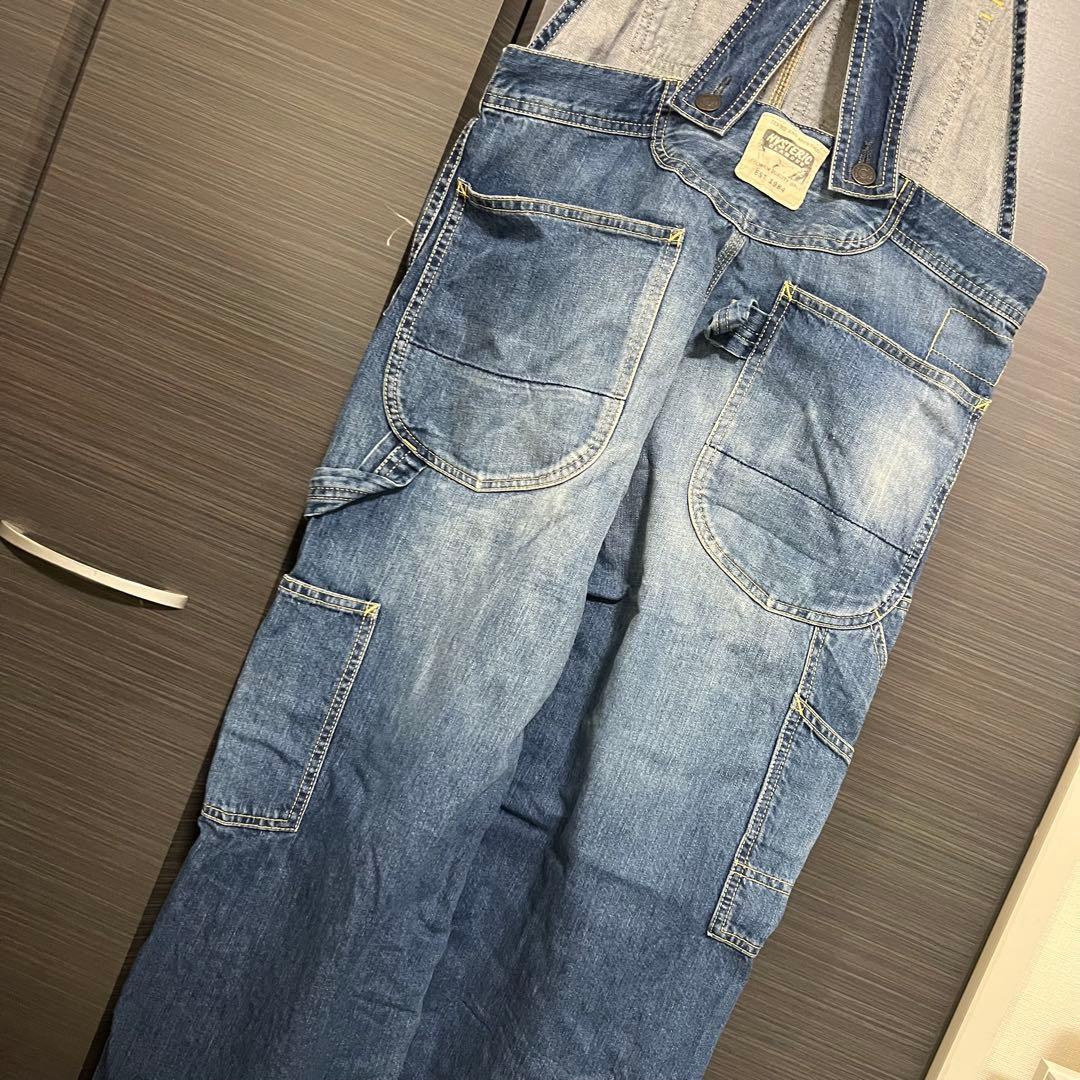 ヒステリックグラマー デニムオーバーオール インディゴ Sサイズ 中古