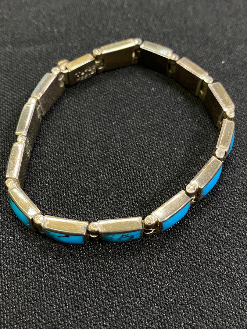 メキシコ シルバー ターコイズ ネックレス・ブレスレット・ピアス ３点セット