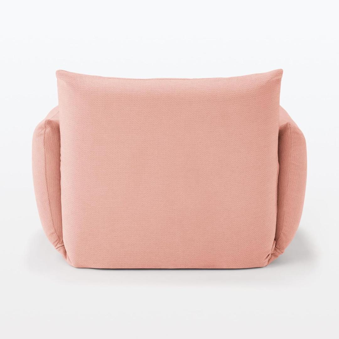 無印良品 リクライニングフロアソファ ピンク 1シーター