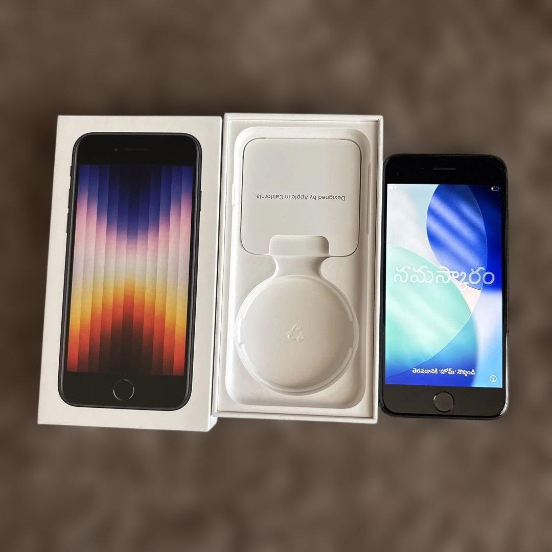 iPhone SE (第3世代) ブラック 本体　SIMフリー　元箱付