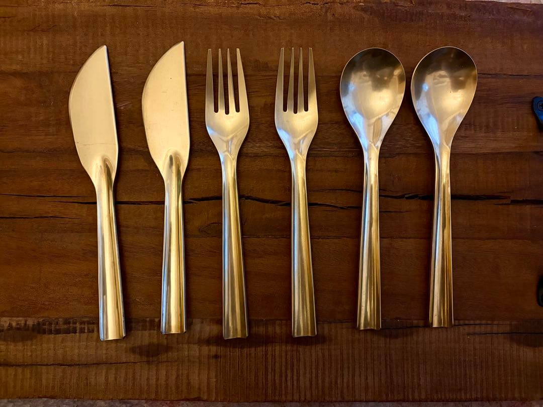 Lue真鍮ディナーセット　カトラリー　2セット　おもてなし