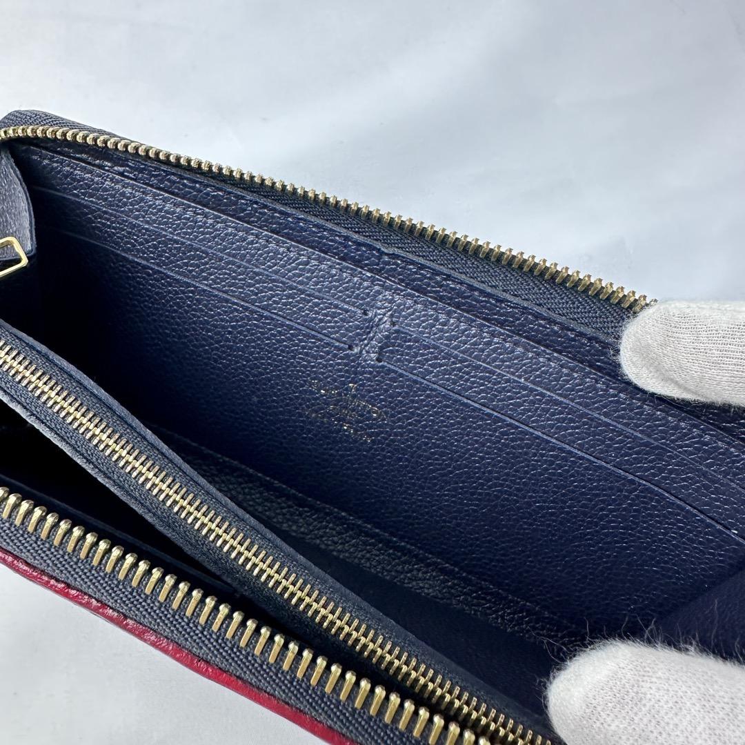 【美品】 ルイヴィトン 長財布 ジッピー クレマンス モノグラムアンプラント