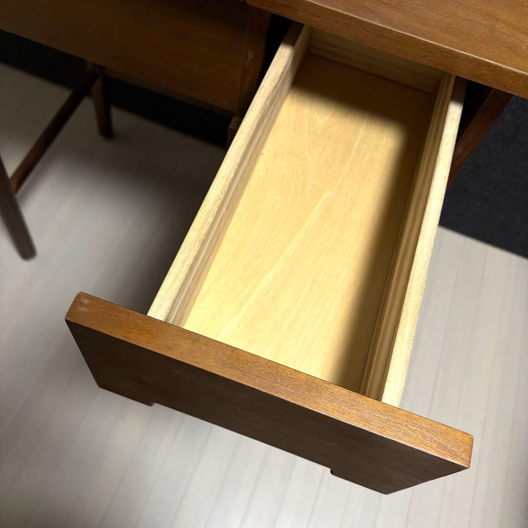 emo エモ ドレッサー 鏡台 スツール 丸椅子 化粧台 コンパクト　天然木