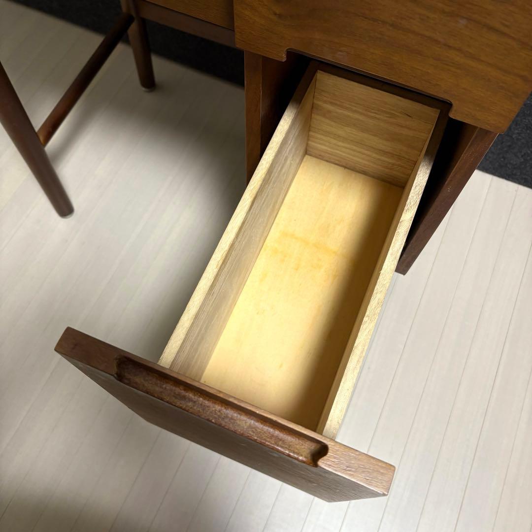 emo エモ ドレッサー 鏡台 スツール 丸椅子 化粧台 コンパクト　天然木