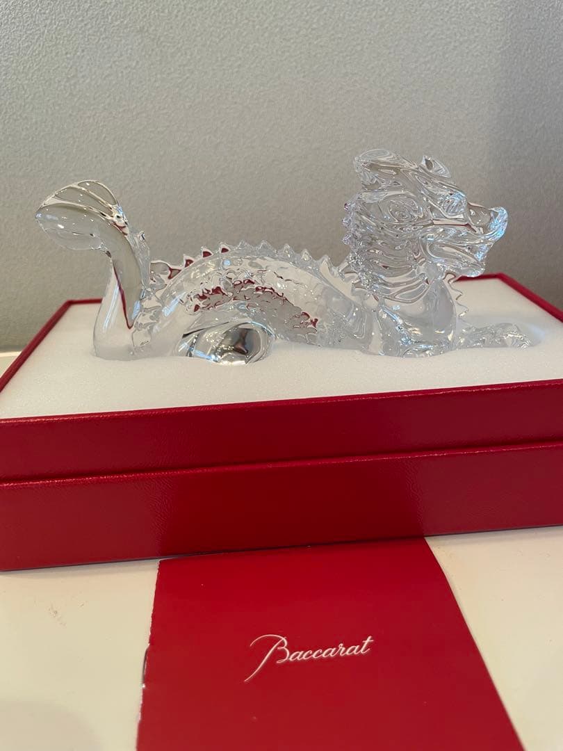 (美品)バカラ ドラゴンクリア干支 オブジェ クリスタル