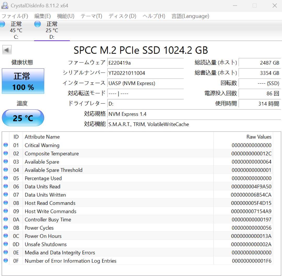 SP シリコンパワー A60 1TB SSD