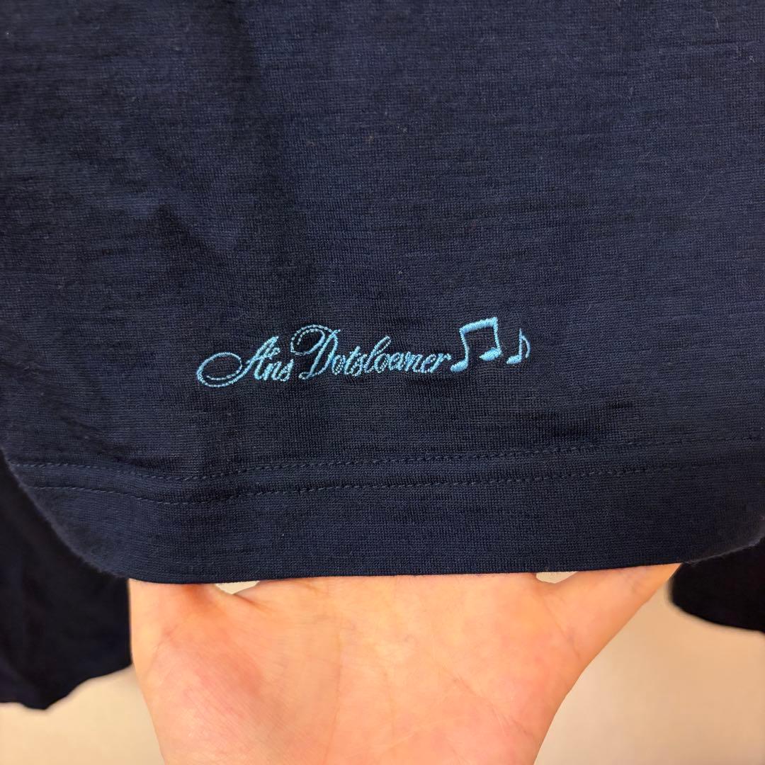 ans dotsloevner アンス　tシャツ ロンT パワーショルダー　紺
