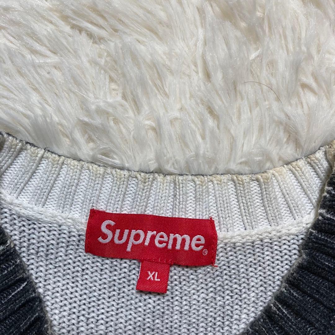 トップス Supreme Printed Washed Sweater Black XL