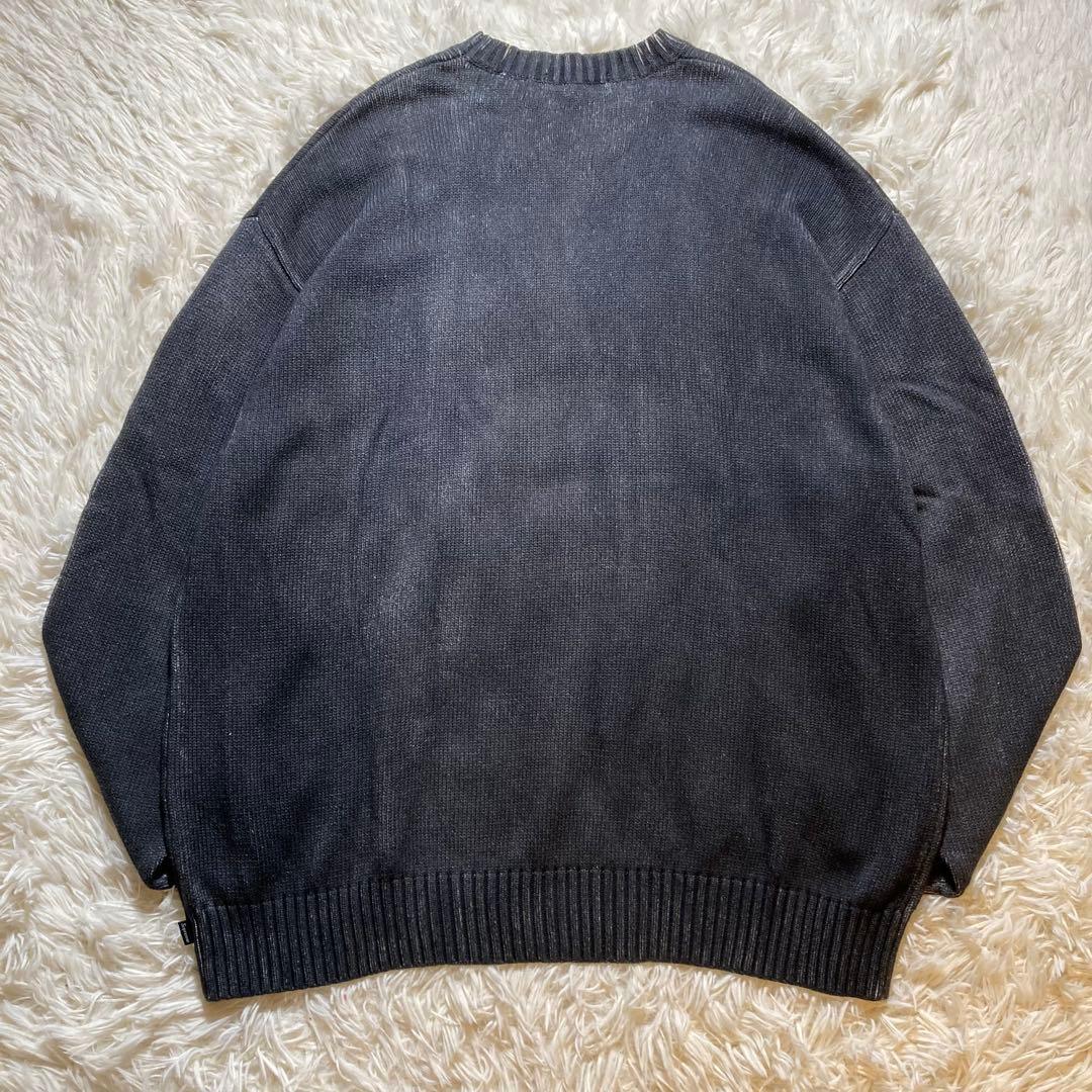 トップス Supreme Printed Washed Sweater Black XL