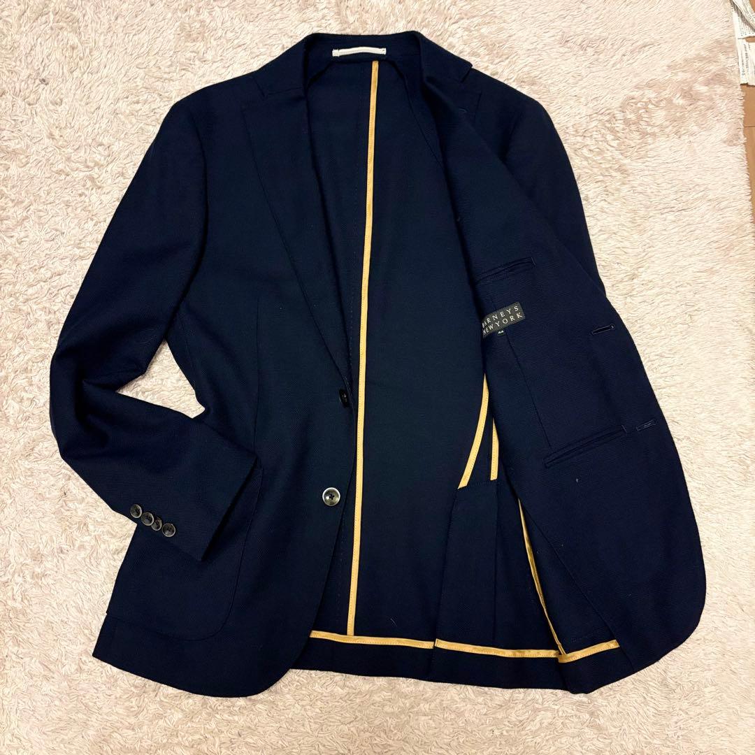 バーニーズニューヨーク テーラードジャケット アンコンジャケット REDA 紺色
