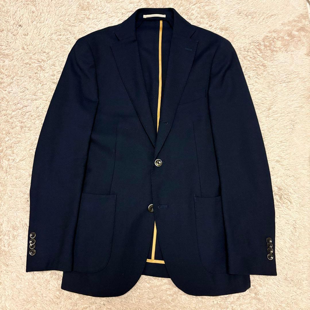 バーニーズニューヨーク テーラードジャケット アンコンジャケット REDA 紺色