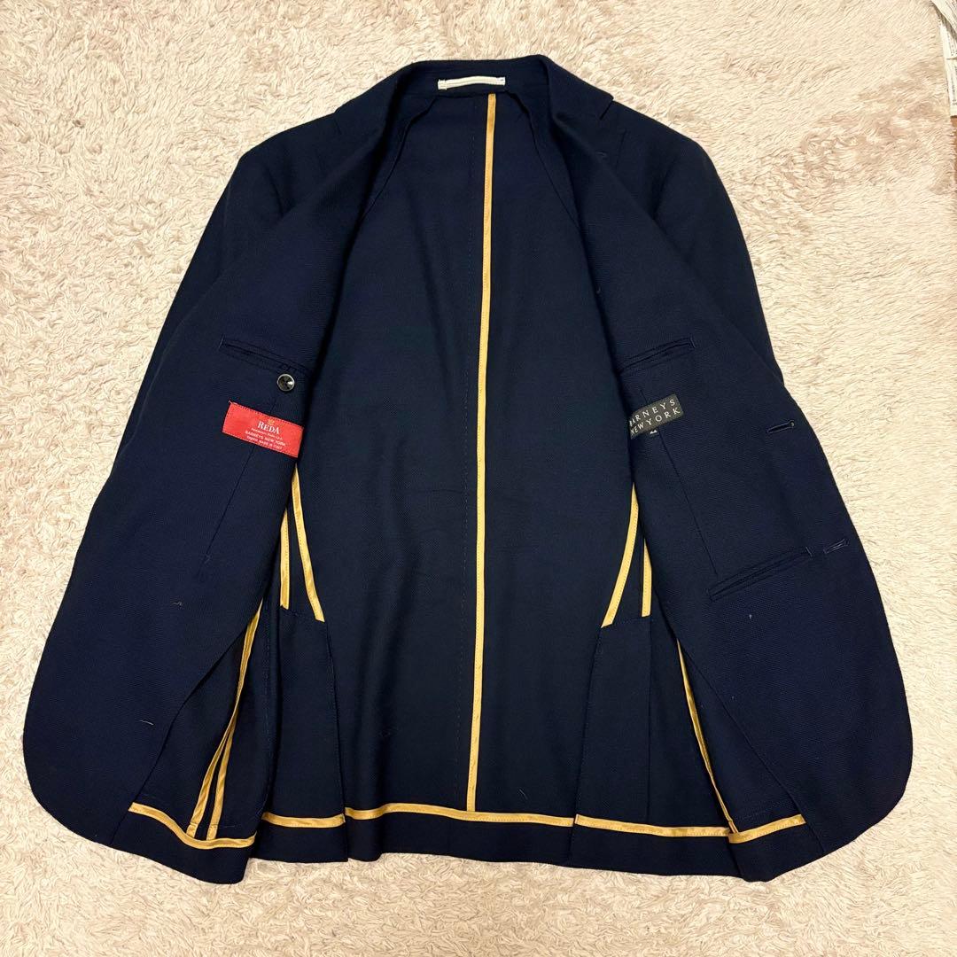 バーニーズニューヨーク テーラードジャケット アンコンジャケット REDA 紺色