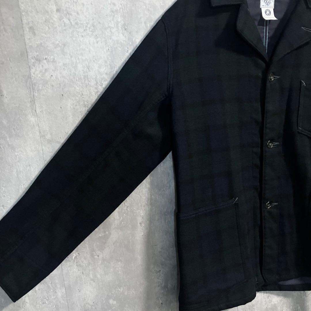 POST O’ALLSカバーオールE-Z RIDERブラックウォッチUSA製S