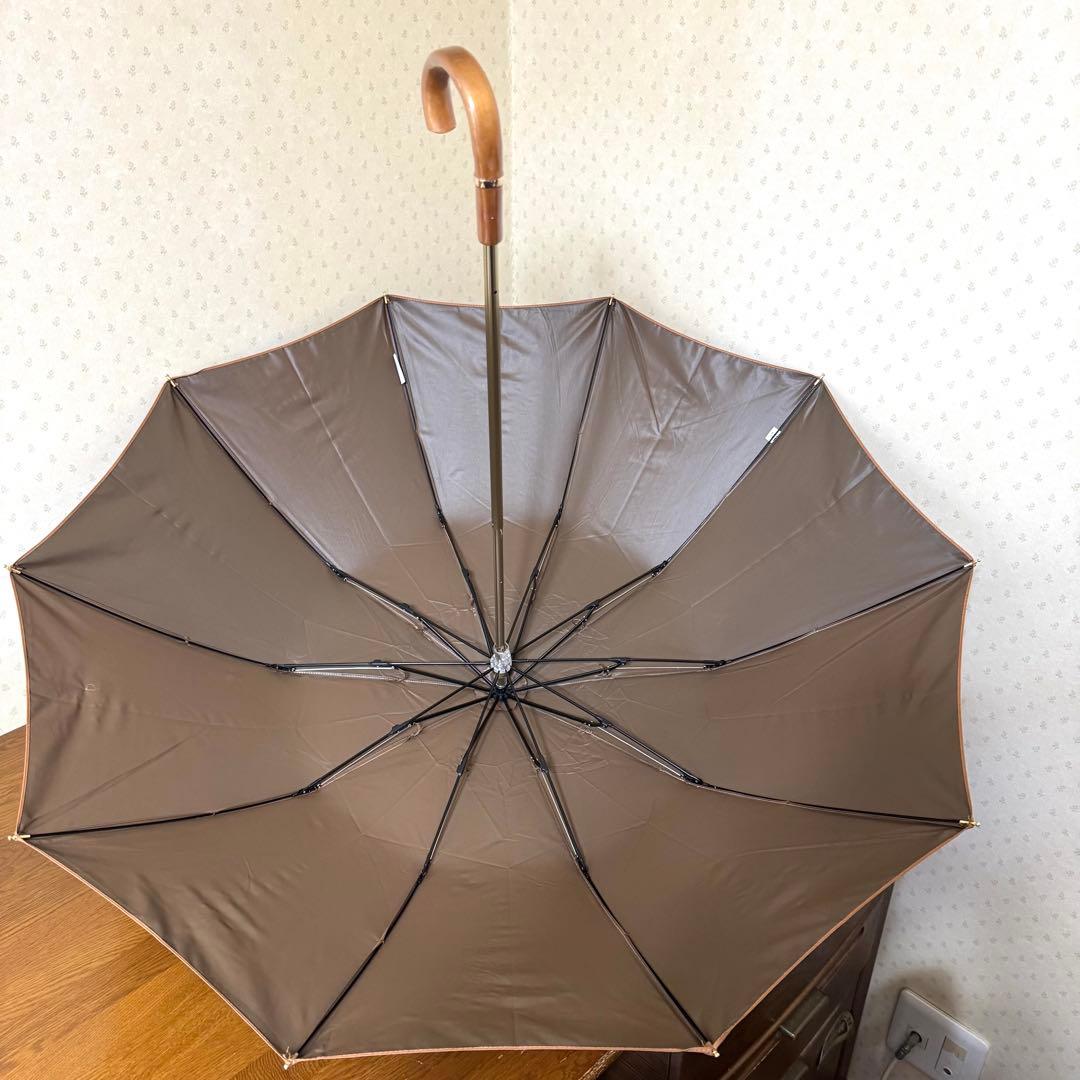 ★新品★GRACY　晴雨兼用　日傘　楽折スタイル　１級遮光　遮熱　10本骨　茶