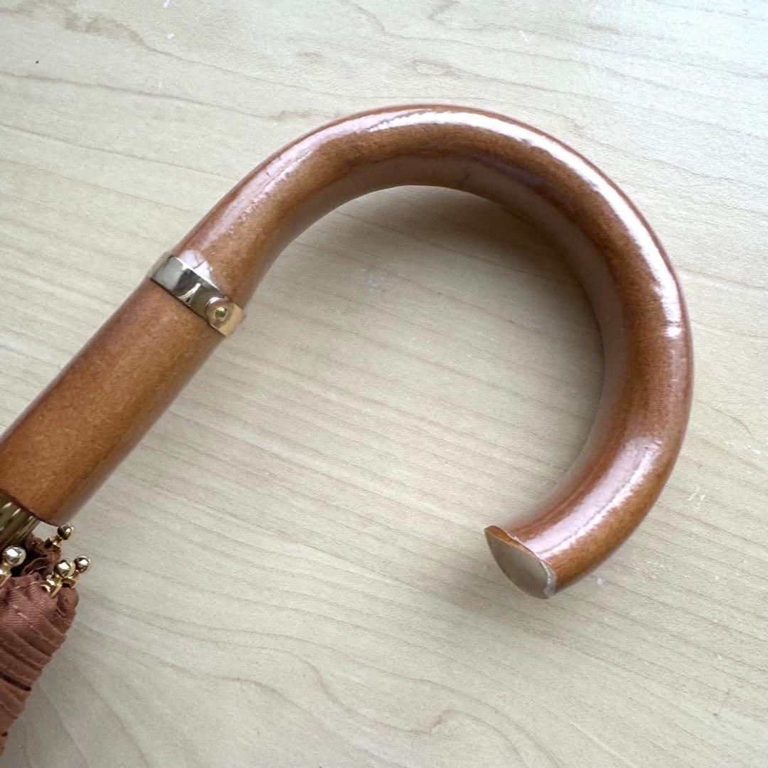 ★新品★GRACY　晴雨兼用　日傘　楽折スタイル　１級遮光　遮熱　10本骨　茶