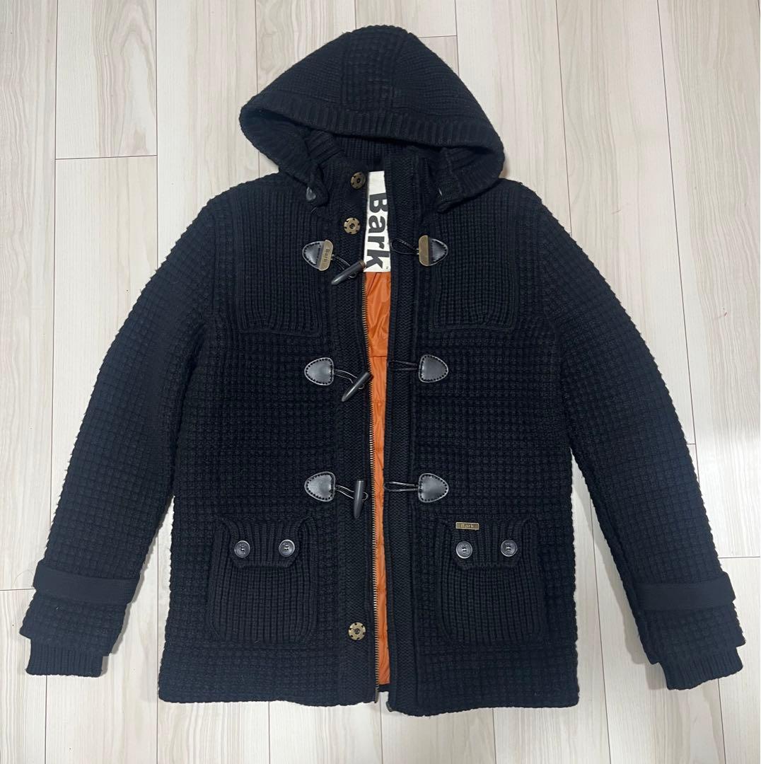 Bark ニットダッフルコート 黒