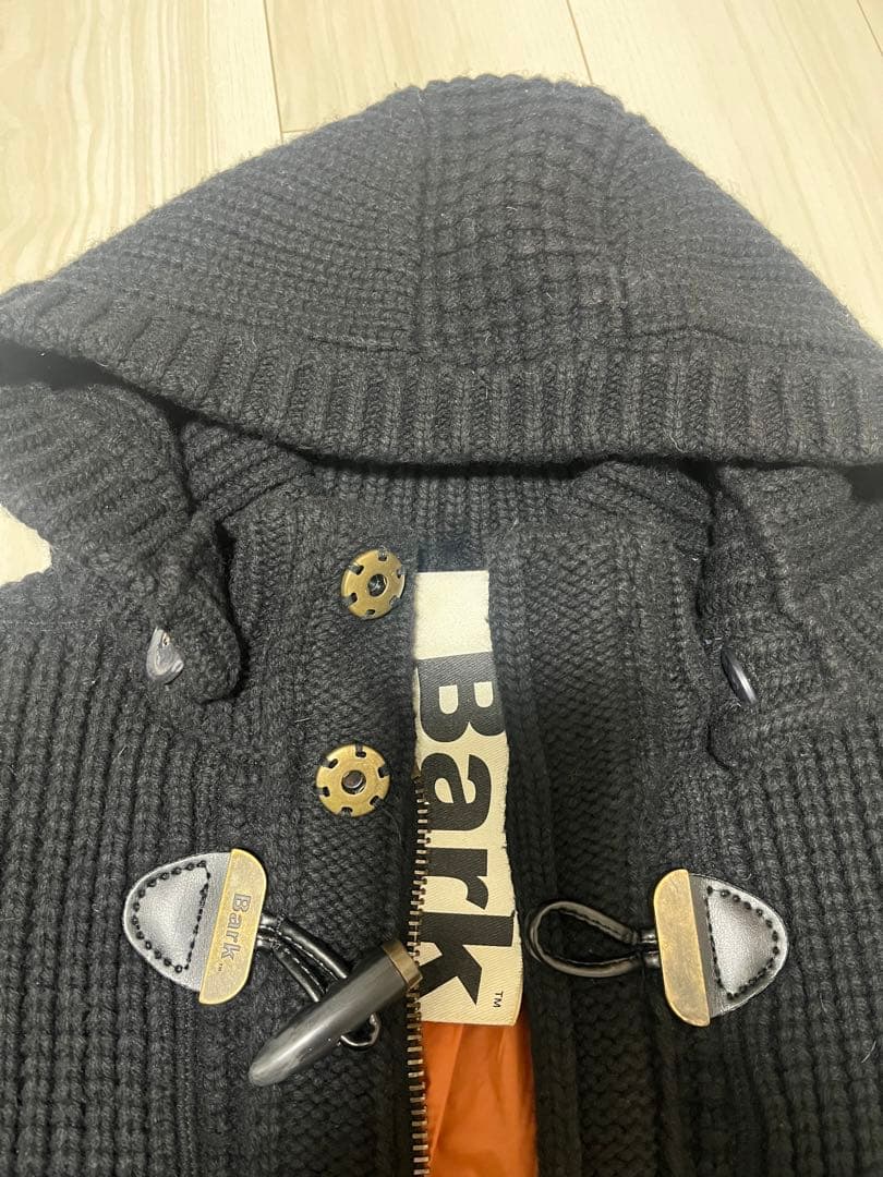 Bark ニットダッフルコート 黒