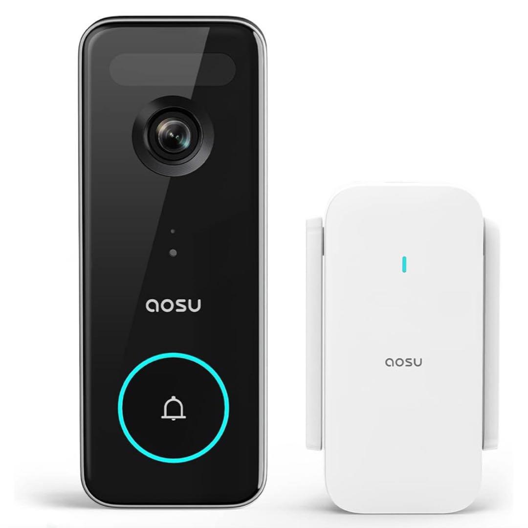 ドアホーン　カメラ付　人感センサー　スマホ連動