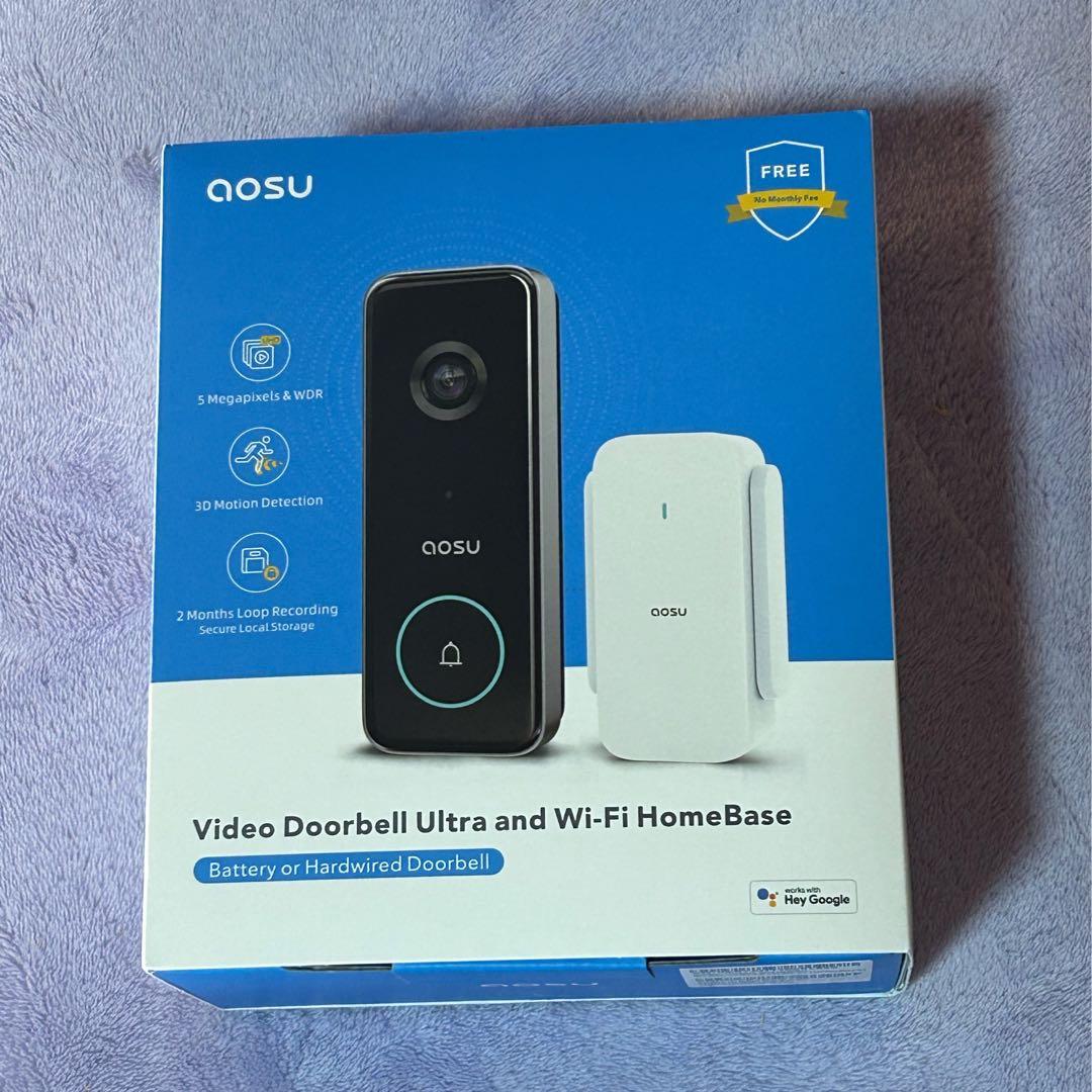 ドアホーン　カメラ付　人感センサー　スマホ連動