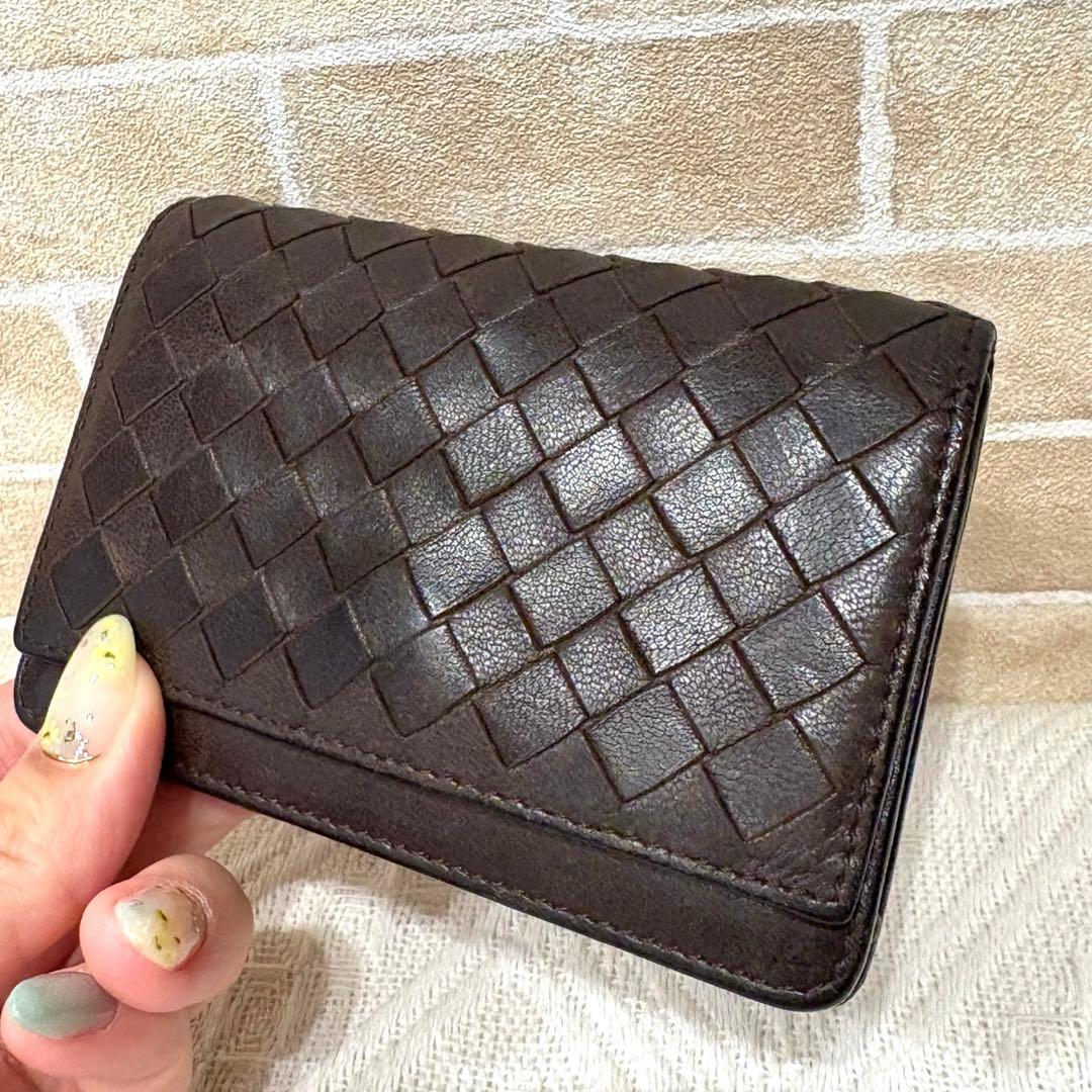 ボッテガヴェネタ イントレチャート ブラウン 名刺入れ【60】