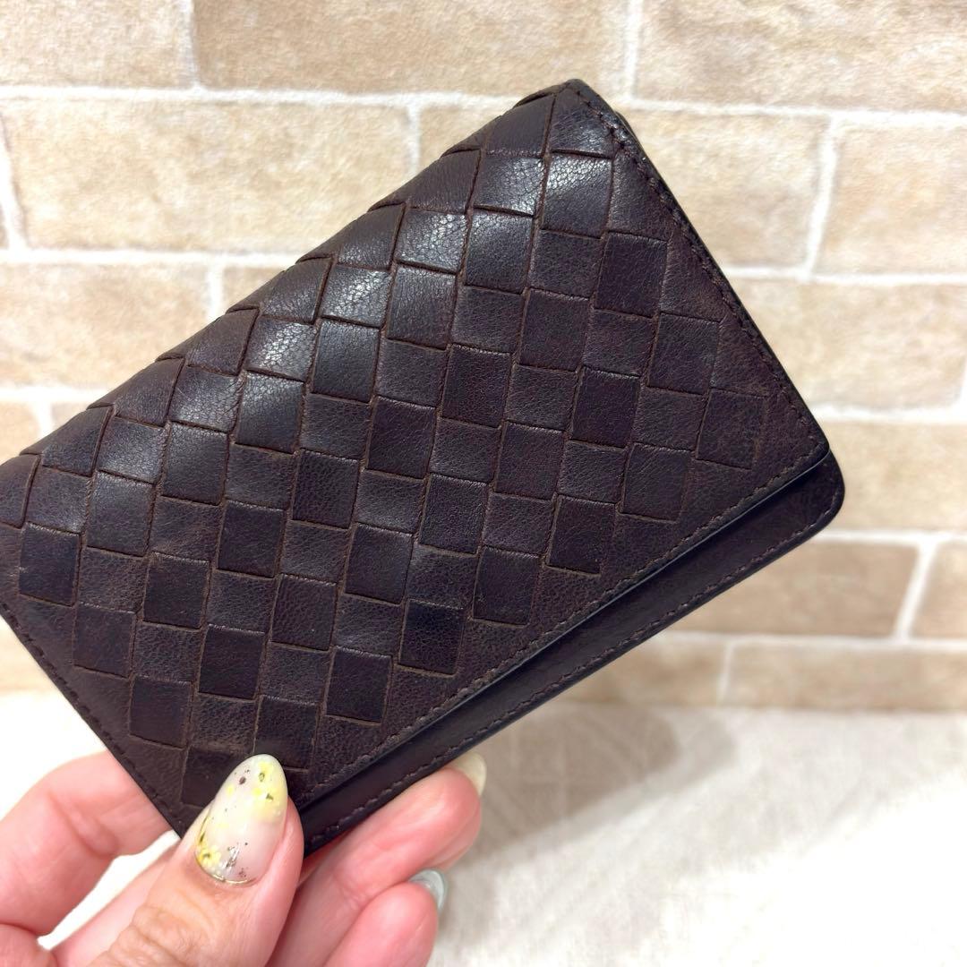 ボッテガヴェネタ イントレチャート ブラウン 名刺入れ【60】