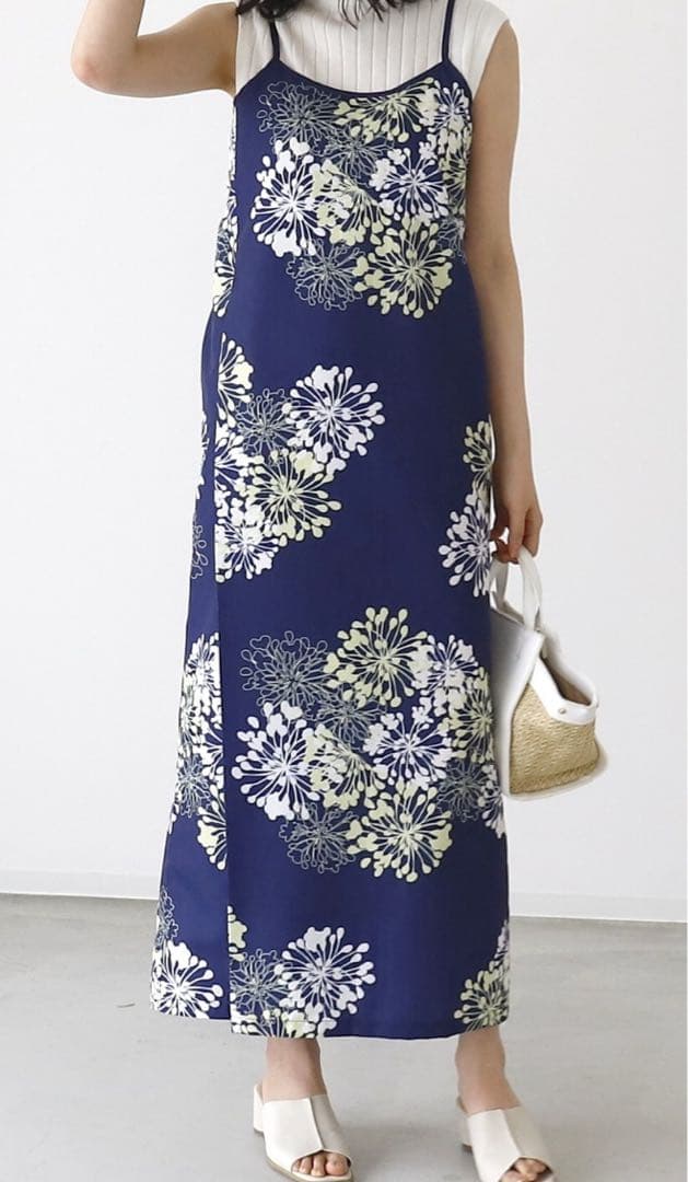 ★新品未使用★浴衣　セパレート　ネイビー　花柄