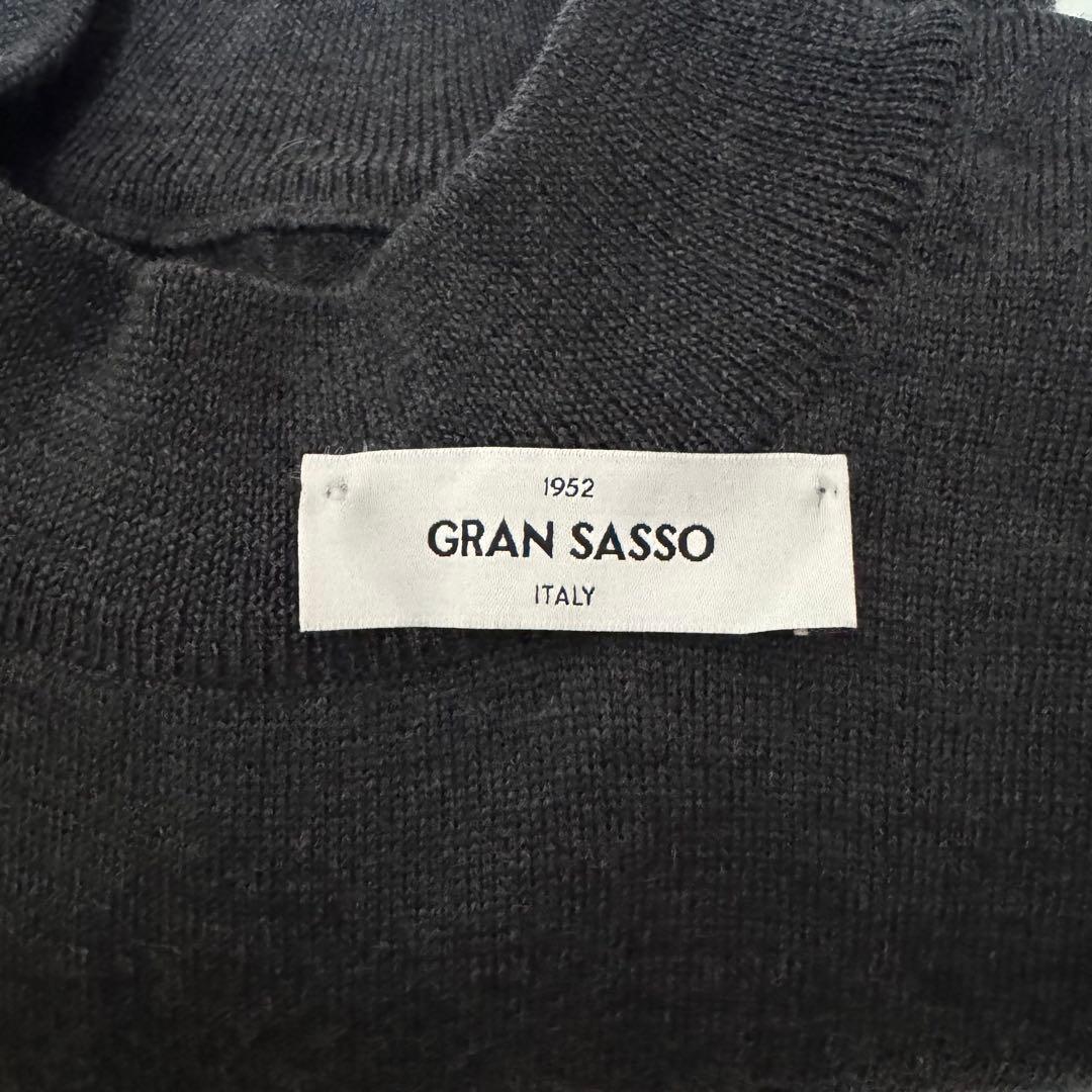 GRAN SASSO/グランサッソ 12ゲージ モックネックニット チャコール