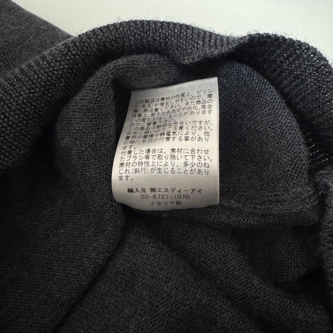 GRAN SASSO/グランサッソ 12ゲージ モックネックニット チャコール